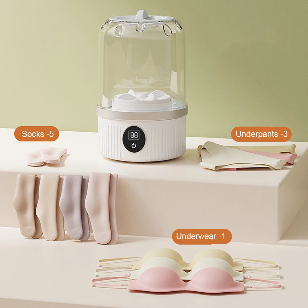 New Automatic Small Washing Cup Underwear Mini Cleaner Washing Machine Rechargeable Wireless Portable Sock Washing Machine